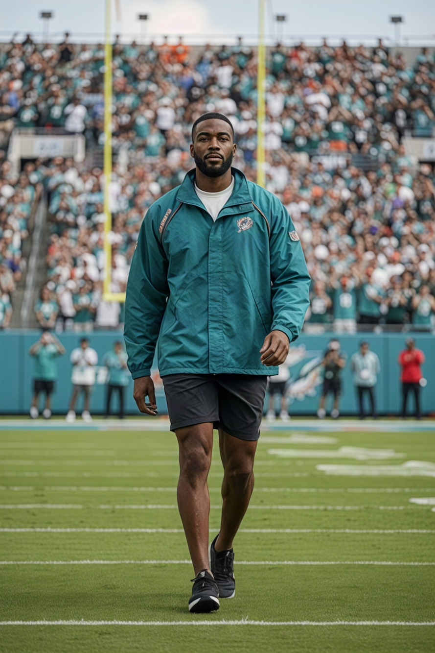 Reebok Miami Dolphins NFL Sideline Jacket Size 2XL Teal